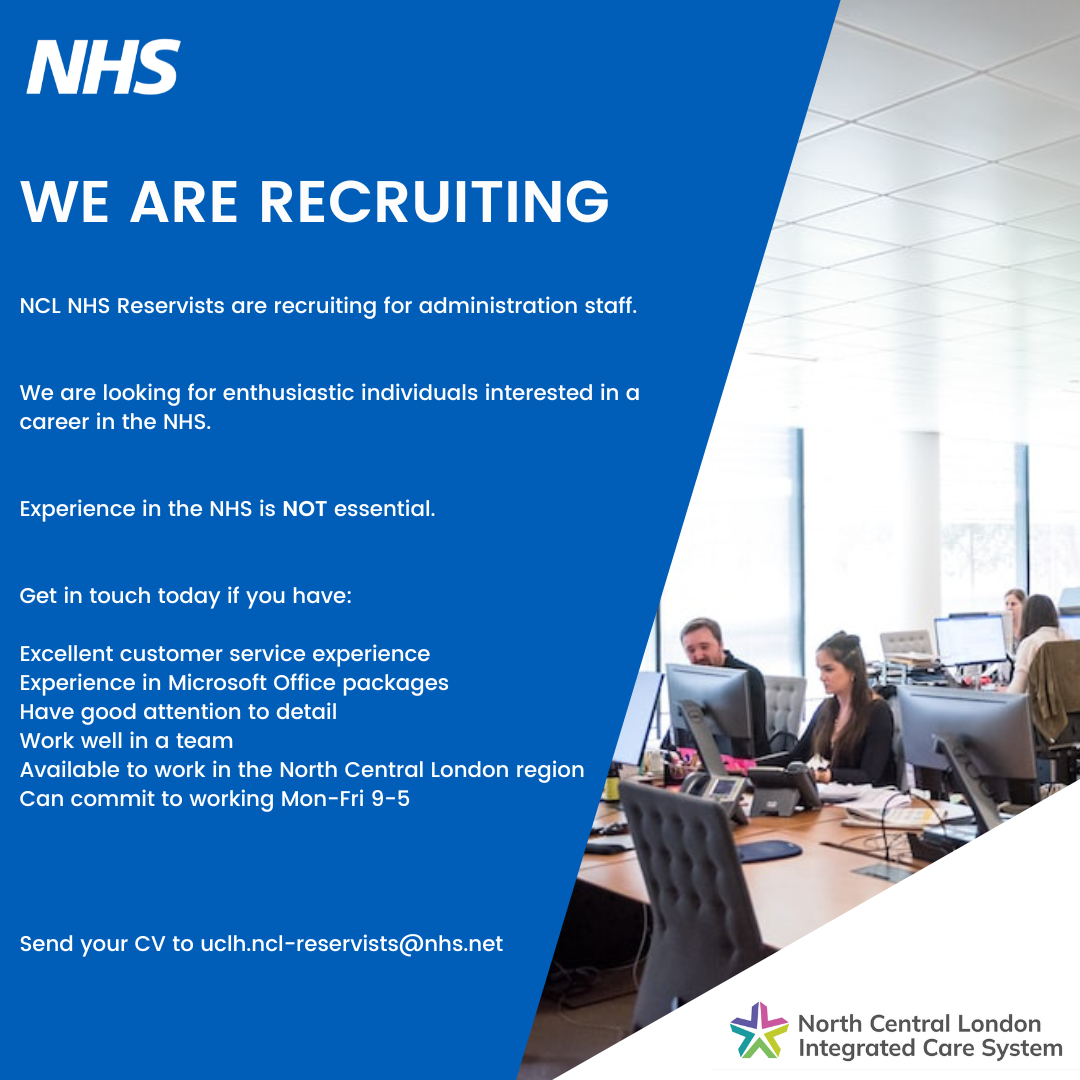 NHS reservists are hiring